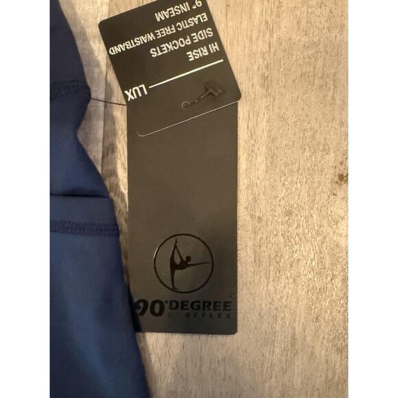 90 Degree by Reflex Bike Shorts Womens XS Lux Hi Rise Side Pockets Athletic Yoga - Picture 5 of 8